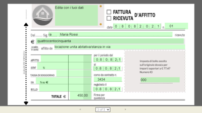 modello ricevuta word