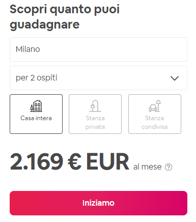 simulazione guadagno airbnb milano