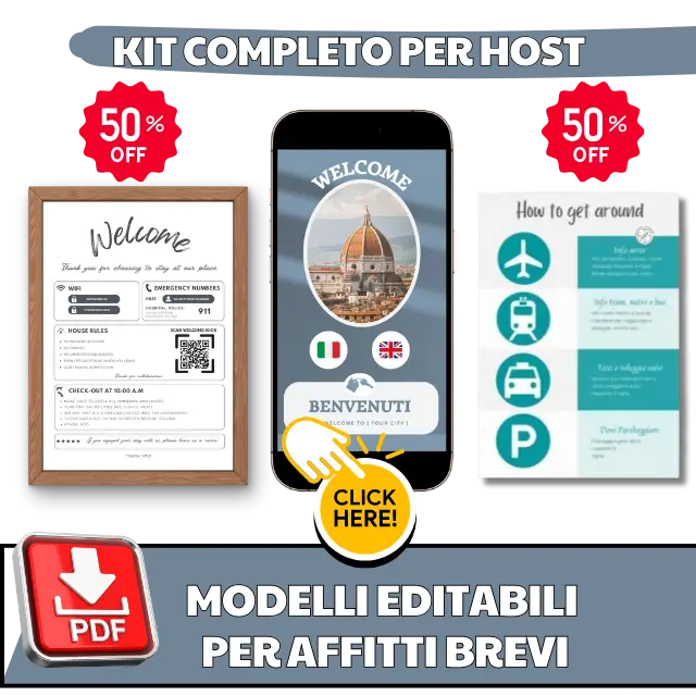 Kit completo documenti per host Airbnb e affitti brevi