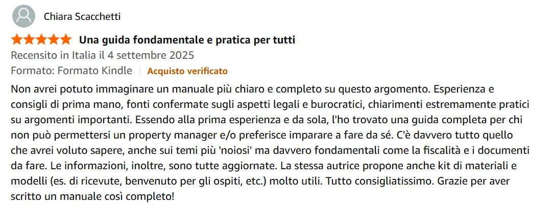 Recensione cliente