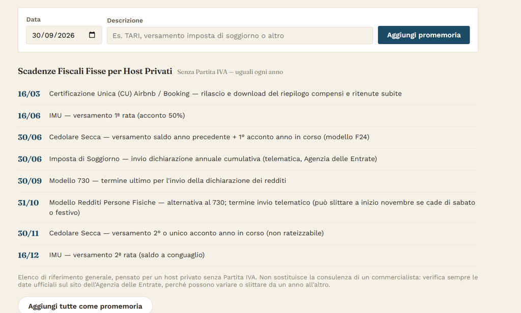dichiarazione redditi affitti brevi
