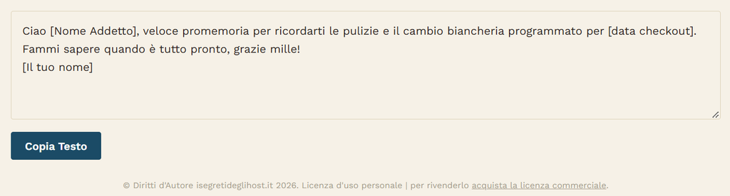 gestione affitti brevi